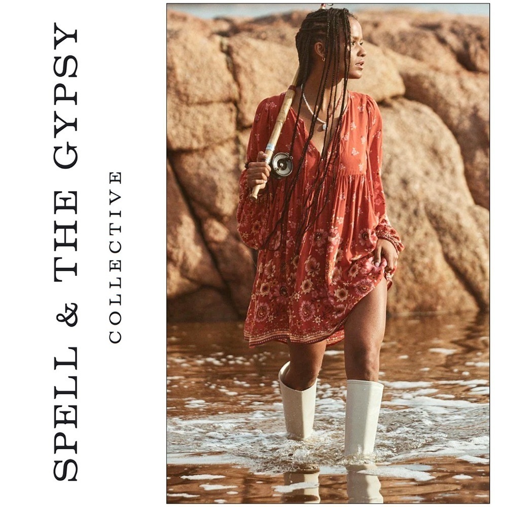 SPELL & The Gypsy Joni Tunic Dress Campfire Red